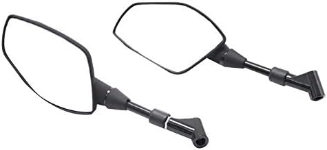 Amazon Semoic 1ペア オートバイのエンドバーのバックミラー ユニバーサルハンドルバー 360度回転 角度調整可能なサイドビューミラー ミラー 車 バイク