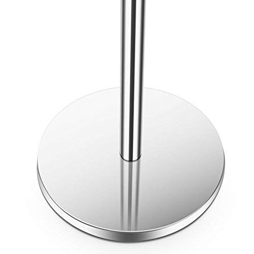 Naturous Stainless Steel Toilet Paper Holder, Free Standing Lavatory Pedestal Toilet Paper Stand with Reserve
