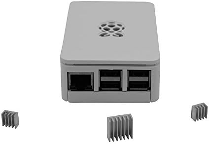 Raspberry Pi 3 Case, Northbear Raspberry Pi 2, B+,Pi 3 Protective Case / Box / Enclosure with 3 Aluminum Heatsink Coolers (White + 3 Heatsink)