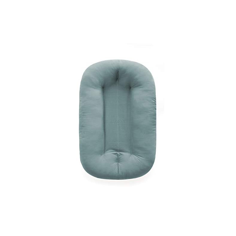 Snuggle Me Organic Bare | Baby Lounger & Infant Floor Seat | Newborn Essentials | Organic Cotton, Fiberfill | Slate