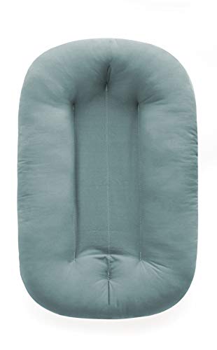 Snuggle Me Organic Bare | Baby Lounger & Infant Floor Seat | Newborn Essentials | Organic Cotton, Fiberfill | Slate