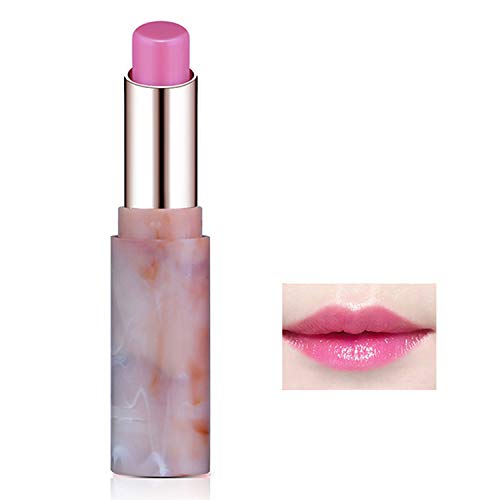 Marble Design 3 Pack Crystal Jelly Lipstick, Firstfly Waterproof Long Lasting Nutritious Lip Balm Lips Moisturizer Magic Temperature Color Change Lip Gloss