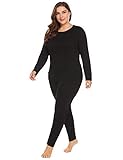 Women’s Plus Size Thermal Long Johns Sets 2 Pcs Underwear Top & Bottom Pajama XL-5XL