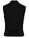 BEKDO Womens Basic Solid Denim Vest-L-BLACK