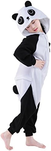 Olasante Unisex Child Kid Panda Cosplay Costume Pajamas Masquerade Costume Jumpsuit Outfit,4-85