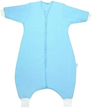 Slumbersac Winter sleeping bag with feet 3.5 Tog 80cm Plain Blue | Baby sleep bag with legs and sleeves for babies from 80 to 90 cm
