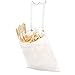 Smart Design Clothespin Bag Holder w/Hanging Hook - Non-Woven Material - for Outdoor Clothesline Cord, Clothes, Arts, Crafts - Home Organization (13 x 11 Inch) [White]