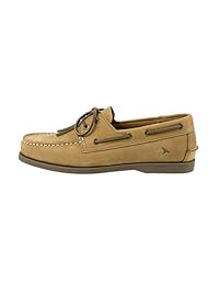 Rugged Shark Men's Boat Shoe, Classic Look, Premium Genuine Leather, with Odor Control Technology, Size 8 to 13