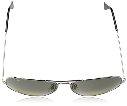 Ray-Ban Men's RB3025 Aviator Large Metal Sunglasses Silver / Crystal Grey Gradient 62mm