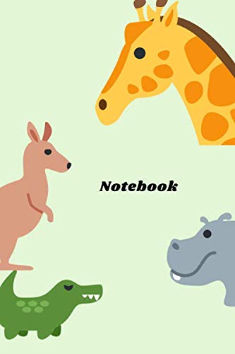 Zoo animals Notebook journals (Line Paper) for kids: Cute notebook, Composition Notebook to Draw and Write In School, High school and College (6 x 9 Size 100 Pages) - Matte Cover