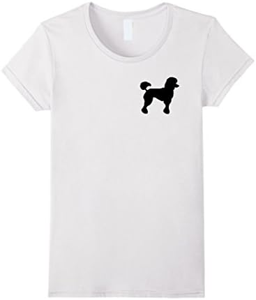 Women's Poodle Skirt T Shirt Costume Black Poodle XL White