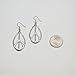 Oval Hippie Peace Sign Dangle Earrings Silver Finish Pewter