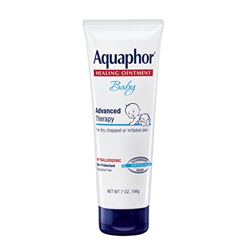 Aquaphor Baby Healing Ointment Advanced Therapy Skin Protectant, Dry Skin and Diaper Rash Ointment, 7 Oz Tube