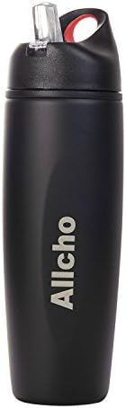 Water Bottle,18/8 Stainless Steel Sports Bottle, 25 OZ Straw Lid Leak Proof Travel Mug, The cup perfect for Gym, Yoga, Running, Outdoors, Hiking and Camping,Black