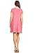 Simlu Coral Pink T Shirt Dress Plain Basic Casual Summer Dress with Pockets Cute Short Pink Dress, 3X
