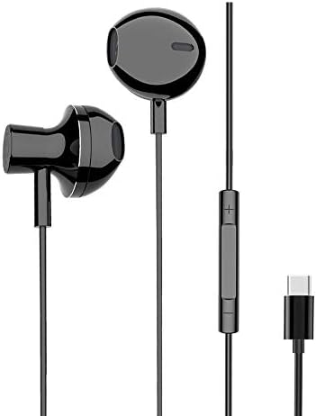 USB C Digital Earphones, Pixel 2 XL HiFi Stereo Headphones. Gym Sports Headsets for Google, Essential, Samsung, Motorola, Huawei, Oppo, HTC, MI and More Type c Devices. (Black)