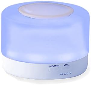 Dragon Hub 7colors Remote Control Essential Oil Diffuser,Ultrasonic Mist Aroma Humidifier with Color LED Lights Changing and Waterless Auto Shut-off Function for Office 、Living Room、SPA (white)