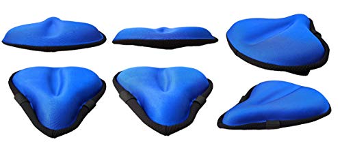 Kamay's Wide Gel Seat Cover Saddle Cushion Silicone Cushion Bicycle Seat Pad Cover Extra Padded Comfort for Exercise Stationary Cruiser or Spinning Cycling Purple (26cmx24.5cm/10x9.6inch)