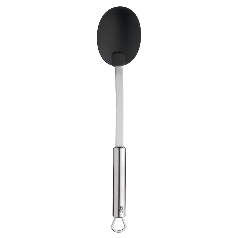 WMF Profi Plus Serving Spoon Stainless Steel with Plastic Spoon 32 cm, Cromargan Stainless Steel Partially Matte, Plastic, Dishwasher Safe, Heat Resistant up to 270 °C