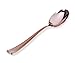 Plastic Spoons 125 Pack Disposable Cutlery, Heavy Duty Flatware, Plastic Silverware Set for Catering Events, Parties, Dinners, Weddings, Receptions and Everyday Use (Rose Gold)