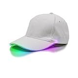 ShiningLove Glow In the Dark LED Unisex Baseball Cap Flashlight Hat for Camping Running Jogging Hunting Outdoor Activities Colorful gradient