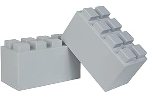 EverBlock 12” x 6” Full Size Plastic Modular Bulk Pack | 18 Piece Pack | Giant Building Blocks | Easy to Connect & Reuse | Indoor & Outdoor Use | Build Displays & Structures | Light Gray