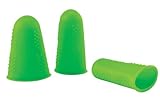 3pk NoGoo Silicone Fingertips - Approx 1.75” - Assorted Colors (Green)