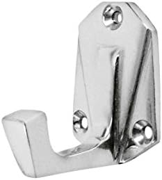 Solid Brass Deco Style Coat Hook In Polished Chrome