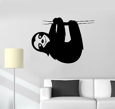 Vinyl Decal Sloth Funny Animal Children’s Room Nursery Wall Stickers VS453