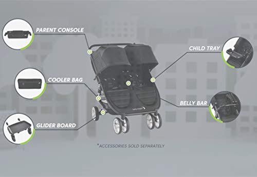Baby Jogger Belly Bar Black - Compatible with City Mini GT2 Double Stroller
