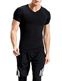 Lavento Men's Cool Dry Compression Shirts Short-Sleeve Workout T-Shirts
