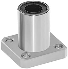 1PC LMK6UU dr:6mm Square Flange Type Linear Bearing Bushings for 3D Printer Linear Rod Stick Electric Tool CNC Parts - Silver
