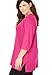 Woman Within Plus Size Perfect Three-Quarter Sleeve V-Neck Tunic - 2X, Black
