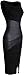 jeansian Women's Faux Leather Sleeveless Bodycon Dress WKD227 Black L