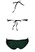 HOTAPEI Women Cut Out Vintage Pinup Strappy High Neck Bikini Swimwear S Green