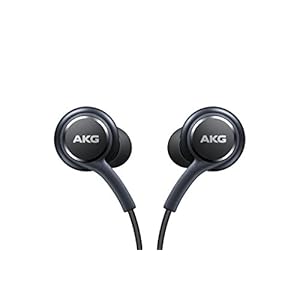 Genuine Samsung Earphones Tuned by AKG - black, Tangle Free Fabric Cable, Clear & Balanced Audio Tuned By AKG, In-Line…