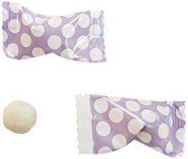 Polka Dot Buttermints 100ct - After Dinner Mints Individually Wrapped - Soft & Savory (Lavender)