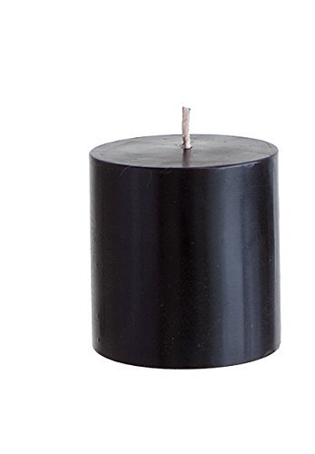 Mega Candles Unscented Black Round Pillar Candle | Hand Poured Premium Wax Candles 3