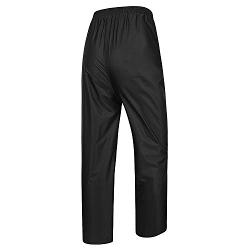 Tianwang Skynet Rainwear Unisex, Waterproof and Anti-Storm Elastic-Waist Drawstring Rain Pant for Outdoor, 4XL Black