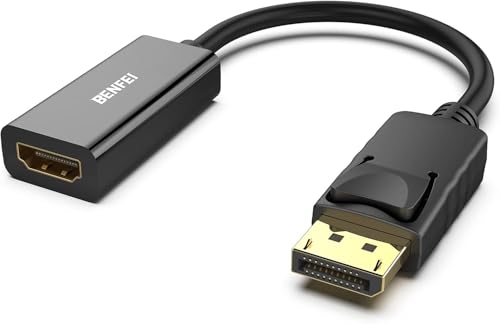 BENFEI 4K DisplayPort auf HDMI Adapter 20 Stück, Unidirektional DisplayPort DP Computor zu HDMI Monitor Verbindungs Adapter Kompatibel für Laptop PC Monitor TV