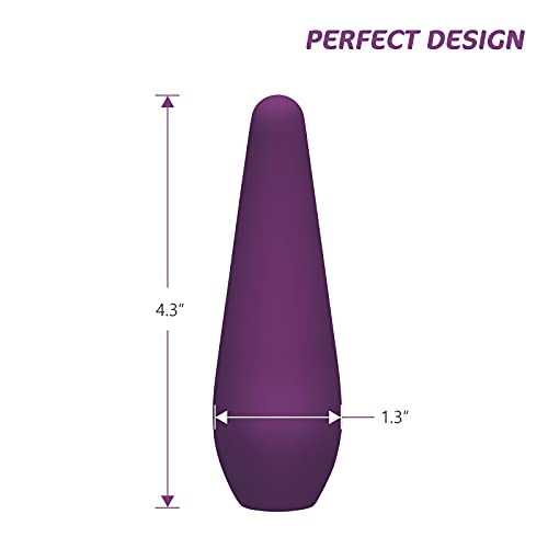 Mini Wand Massager, Hand-Held Cordless Waterproof Mute Vibration Massager, Drip Shaped Magnetic Charging Massager for Gift Perfect Neck Shoulder Back Body Relieves Stress Relaxes