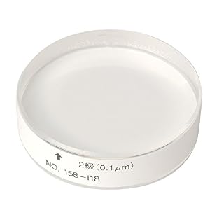 Mitutoyo 158-118 Optical Flat, 12mm Thickness, 0.1 micrometer Flatness, 45mm Diameter