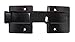 Adjustable Flip Latch for Double Gates (Black Finish)
