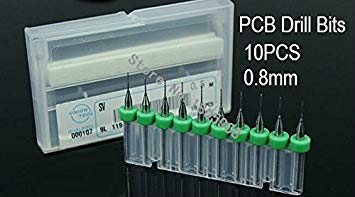 Generic 10pcs 0.8mm PCB Print Circuit Board Drill Bits CNC Drill Bits