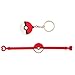 Red Novelty Prize Bracelets and Party Keychains Favors for Childrens Birthday Supplies Goody Bags, 32pcs Set