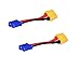 2pc EC2 male Banana connector to XT60 female plug wire adapter for RC lipo battery