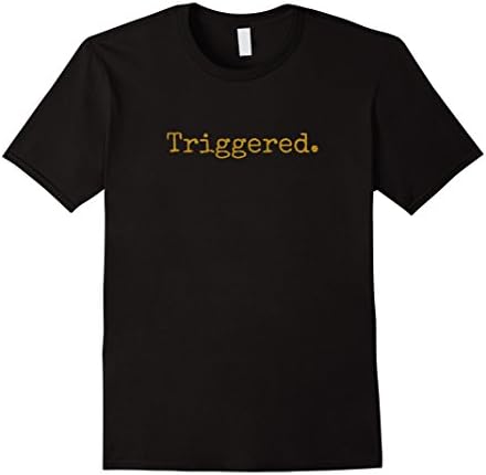 Men's Triggered funny meme T-shirt  Medium Black