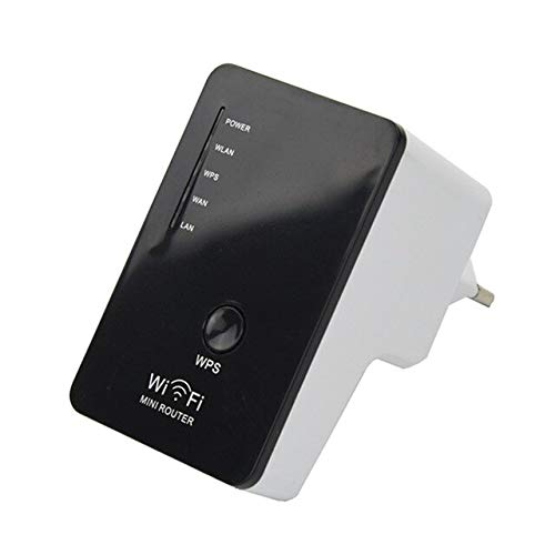 Jammas Wireless Wi - Fi Wireless - N Router AP Repeater Bridge Client IEEE 802.11 b/g/n 300Mbps Mini EU Plug Black Newest - (Standard: Other, Color: Black)