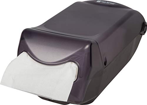 San Jamar H5003 Venue Countertop Interfold Napkin Dispenser, 550 Capacity, 8" Width x 7-1/4" Height x 15-3/4" Depth, Black Pearl
