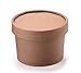 INNO 8OZ Biodegradable Container-Kraft Paper Cup for Ice-Cream/Soup/Food-Eco-Friendly to Go/Take Out Paper Cups with Lids-30 Pack Including Lids (8oz)